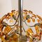 Orange and Clear Murano Glass & Chrome Chandelier from Mazzega, 1960s 6