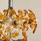 Orange and Clear Murano Glass & Chrome Chandelier from Mazzega, 1960s, Image 18