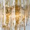 Brass Clear and Amber Spiral Glass Chandelier by Doria, 1970 5