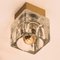 Wall or Ceiling Light in Brass with Glass Cubes from Peill & Putzler, 1970s, Image 10
