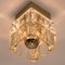 Wall or Ceiling Light in Brass with Glass Cubes from Peill & Putzler, 1970s, Image 6