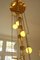 Handgemachte Kaskaden-Deckenlampe aus Messing und Glas im Art Deco Stil 6