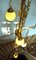Lampada da soffitto a cascata in ottone e vetro, Art Deco, Immagine 9