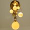 Handgemachte Kaskaden-Deckenlampe aus Messing und Glas im Art Deco Stil 5