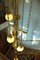 Lampada da soffitto a cascata in ottone e vetro, Art Deco, Immagine 7