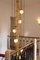 Lampada da soffitto a cascata in ottone e vetro, Art Deco, Immagine 3