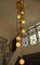 Handgemachte Kaskaden-Deckenlampe aus Messing und Glas im Art Deco Stil 14