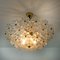 Floral Glass and Brass Flush Mount Chandelier by Ernst Palme, 1970s 3