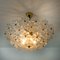 Floral Glass and Brass Flush Mount Chandelier by Ernst Palme, 1970s 10