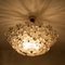 Floral Glass and Brass Flush Mount Chandelier by Ernst Palme, 1970s 8