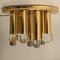 Gilt Brass Lamp Set with Swarovski Balls by Ernst Palme for Palwa, 1960s 14