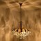 Crystal Glass Gilt Brass Chandeliers from Palwa, 1960s, Set of 2, Image 8
