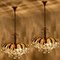 Crystal Glass Gilt Brass Chandeliers from Palwa, 1960s, Set of 2, Image 7