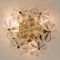 Glass and Brass Floral Wall Light by Ernst Palme, 1970s 5