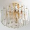 Large Palazzo Light Fixture in Gilt Brass and Glass by J.T. Kalmar 18