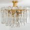 Large Palazzo Light Fixture in Gilt Brass and Glass by J.T. Kalmar 17