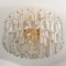 Large Palazzo Light Fixture in Gilt Brass and Glass by J.T. Kalmar 14