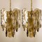 Large Citrus Swirl Smoked Glass Chandeliers, Austria, 1969, Set of 2 7