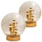 Large Hand Blown Bubble Glass Table Lamps from Doria, 1970, Set of 2 1