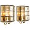 Iron and Bubble Glass Wall Lamps from Limburg, Germany, 1960, Set of 2 1