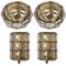 Iron and Bubble Glass Wall Lamps from Limburg, Germany, 1960, Set of 2, Image 10