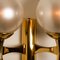 Chandelier with Opaline Brass in the Style of Sciolari 7