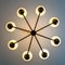 Chandelier with Opaline Brass in the Style of Sciolari 5