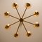 Chandelier with Opaline Brass in the Style of Sciolari 11