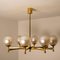Chandelier with Opaline Brass in the Style of Sciolari 10