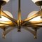 Chandelier with Opaline Brass in the Style of Sciolari 13