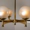 Chandelier with Opaline Brass in the Style of Sciolari 12