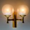 Chandelier with Opaline Brass in the Style of Sciolari 17