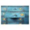 Mueble artesanal Pastourel de madera azul con 96 cajones, Imagen 6