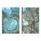 Paravento pieghevole in legno blu a 4 foglie, Immagine 4