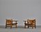 Danish Modern No. 2226 Spanish Chairs in Oak and Saddle Leather by Børge Mogensen, Set of 2 3
