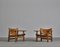 Danish Modern Nr. 2226 Spanish Chairs aus Eiche und Sattelleder von Børge Mogensen, 2er Set 3