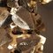 Wandleuchte aus vergoldetem Messing mit bernsteinfarbenen Swarovski Kristallen 4