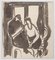 Herta Hausmann, The Couple, Acquarello su carta, XX secolo, Immagine 1