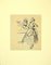 Unknown - Figure of Women - Dessin au Plume Original - 1880s 1