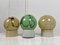 Art Deco Ceiling or Wall Lamps with Marble Spheres from Thabur, Set of 3 2