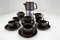 Mid-Century Ceramic Espresso Set from Ceramica Franco Pozzi, Set of 9 1