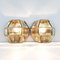 Hexagonal Gold Brass and Crystal Sconces, 1960s, Set of 2 6