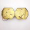 Hexagonal Gold Brass and Crystal Sconces, 1960s, Set of 2 10