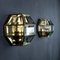 Hexagonal Gold Brass and Crystal Sconces, 1960s, Set of 2, Image 2