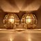 Hexagonal Gold Brass and Crystal Sconces, 1960s, Set of 2 9