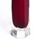 Ruby Red Sommerso Glass Vase, 1980s 5