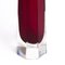 Ruby Red Sommerso Glass Vase, 1980s, Image 5