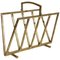 French Bamboo and Brass Magazine Rack from Maison Baguès, 1950s 1