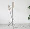 Metal Tripod Floor Lamp with Paper Holder and Flower Pot Stand, France, 1950s 1
