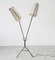 Metal Tripod Floor Lamp with Paper Holder and Flower Pot Stand, France, 1950s, Image 2